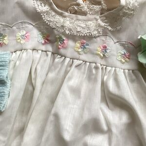 Vintage INFANTS  CLOTHES 👶 
 Sweetest ever Embroidered Dresses 👗 
 & ONESIE